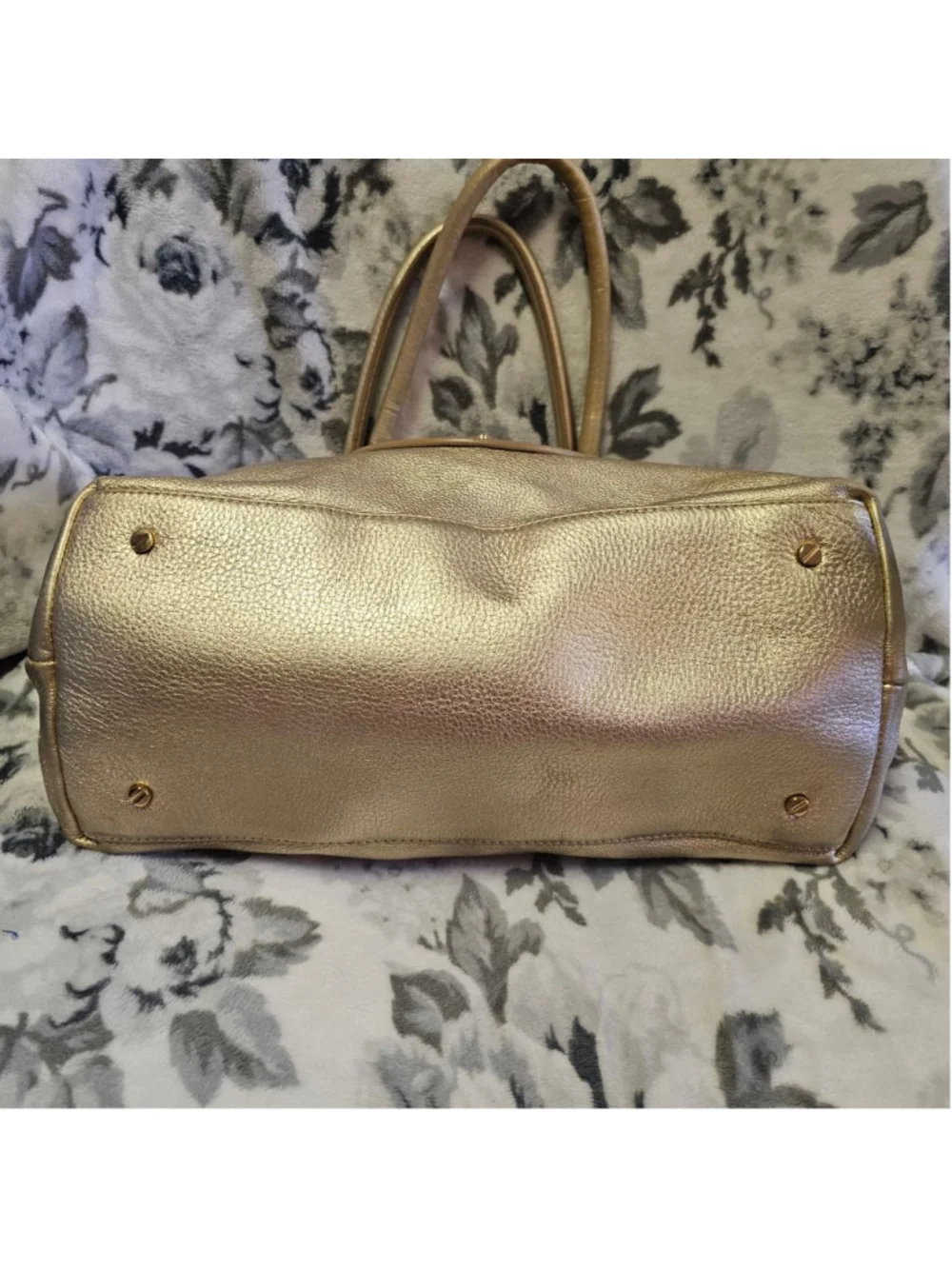 Tory Burch Amanda Classic Tote – Metallic Gold Pebbled Leather